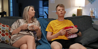 Charlotte Rayn fucks her stepson in the living room