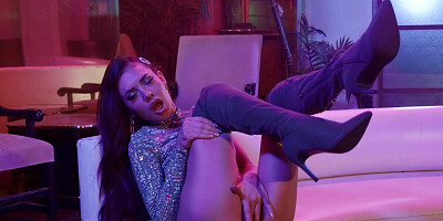 Baby Sabina Rouge caresses her body