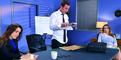Office meeting leads to bareback fuck with boss Juelz Ventura