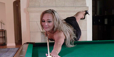 Tucker Stevens is playing billiard and seducing the guy