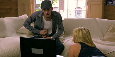 Leigh Darby wraps her big tits & pussy lips around her daughter's bf's cock