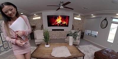 VR gentle sex with petite asian Lulu Chu