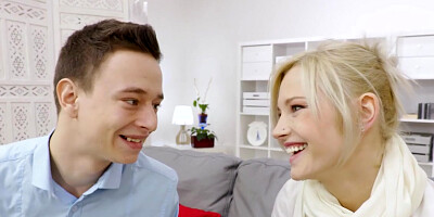 Blondie Zazie Skymm enjoys anal sex with her boyfriend