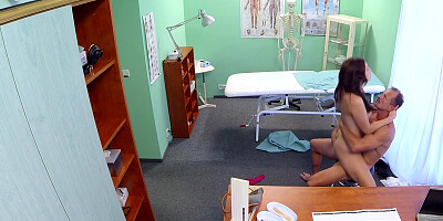 Young nympho gets eaten out and screwed by horny doctor