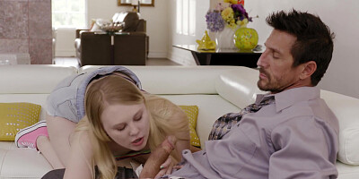 Babysitter Lily Rader fucks her boss