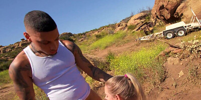 Nikki Sweet, Angel Youngs and Jesse Pony getting fucked outdoors