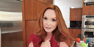 Summer Harts lets her stepson fill her up with his long pool noodle