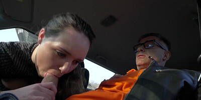 Zeynep Rossa gives head and gets fucked in the car