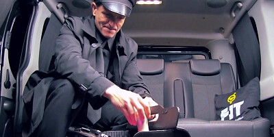 Nympho blonde Claudia Macc gets her pussy stretched in the backseat of a van