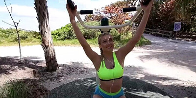 TheRealWorkout - Fitness Vlogger Fucked By Camera Crew