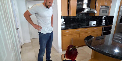 Lola Fae gets handcuffed & deep dicked in her kitty outfit