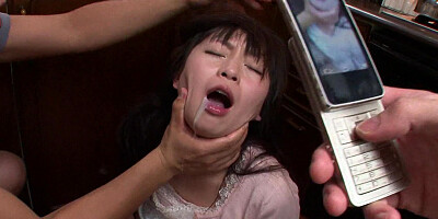 Asian teen Nozomi Hazuki made to suck dick in the kitchen