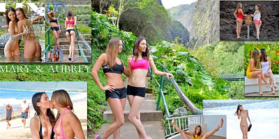 Horny Aubrey FTV is on the window sill spreading long legs and masturbating cunt