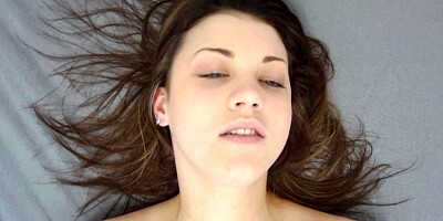 Cute brunette and solo masturbation