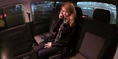 Sweet blonde Beatrix Glower fucks in the backseat of a taxi