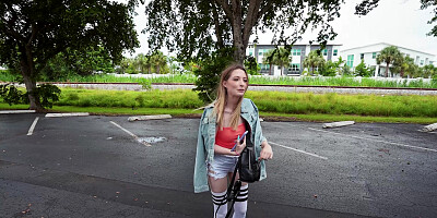 Ailee Anne is getting picked up outdoors