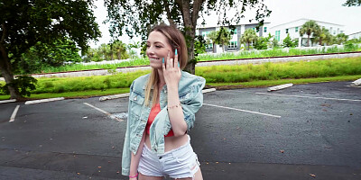 Ailee Anne is getting picked up outdoors
