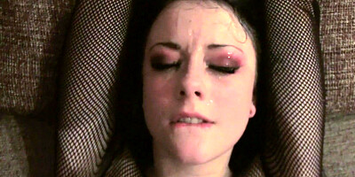 Alessa Savage gets fucked through the hole in her fishnet tights
