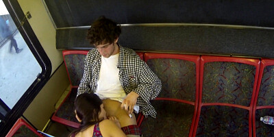Sex adventures in the tram of hot couple Anastasia Black and Weston White