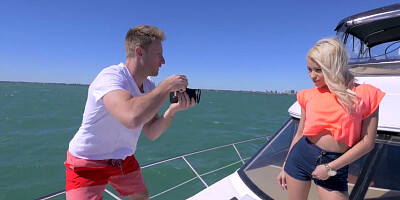 Marsha May taking dick up her mouth & pussy during a shoot on boat