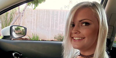 Desperate blonde chick really needs some cash