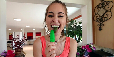 Riley Reid is licking her partner's dick