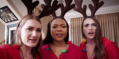 Adriana Maya, Aria Kai and Dani Damzel make lucky stud cum