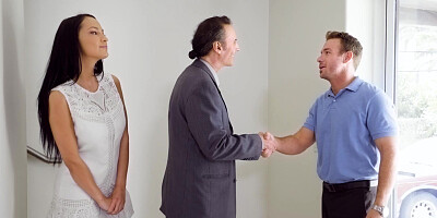 Married beauty is fucking her husband's friend