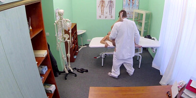 Busty patient Sandy Ambrosia enjoys sex with the doctor