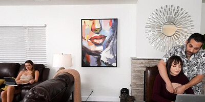 Donnie Rock jizzes all over Lexi Luna &, Blair Hudson's face