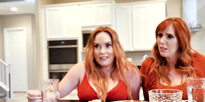 Man comes to the house where he fucks girlfriend and two MILFs