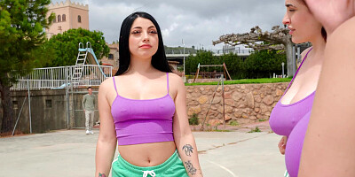 Bella Rolland riding the dildo of dyke Gizelle Blanco