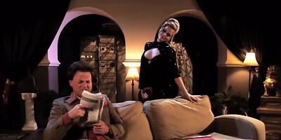 Astonishing blonde takes a good hammering and sucks that cock clean