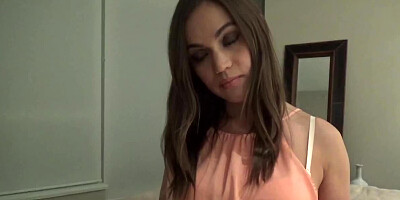 Attractive lonely babe gets naked and starts masturbating