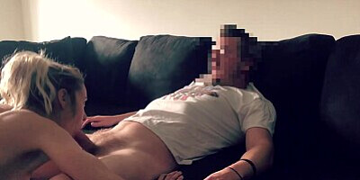 Stepdad needed to work but I made him cum 4 times instead!