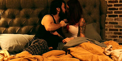 Tana Lea having a long and intense fuck session with her husband in bed