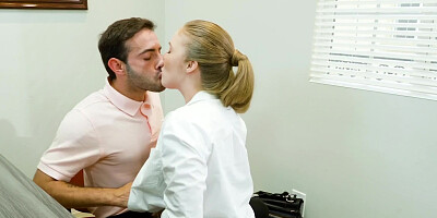 Lena Paul gives a great head and gets fucked in the office