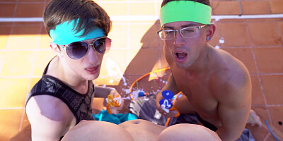 Young brothers fucking their sexy stepmom