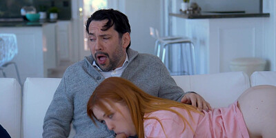 Madi Collins rides daddy's cock with vigorous energy