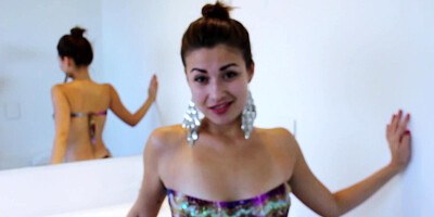 Dark haired girl likes to suck cocks