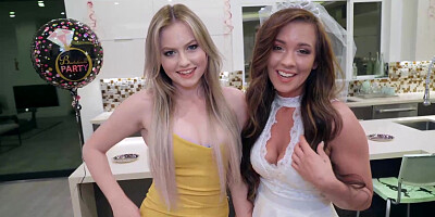 Bachelorette threesome with bride to be Alice Lighthouse & her bff