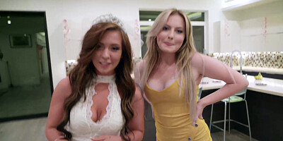 Bachelorette threesome with bride to be Alice Lighthouse & her bff