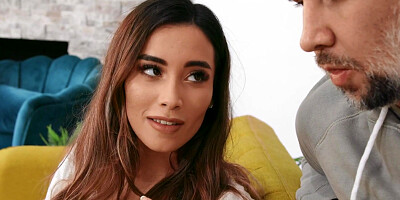 Young cutie Aria Lee has sex and gets a load to the face