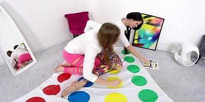 Strip twister game turns into lesbian mutual satisfaction