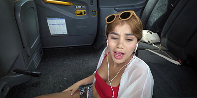 Marina Gold is sucking cock in fake taxi