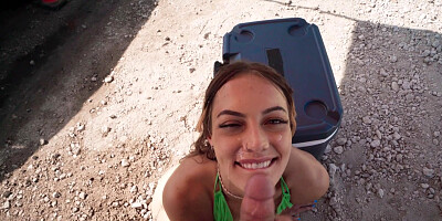 Hot babe JC Wilds outdoor pov sex