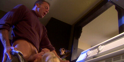 Seductive Stormy Daniels receives a mouthful of tasty semen