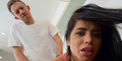Frisky brunette Sara Retali takes massive cock up her asshole
