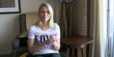 Blonde babe Mia Malkova goes out for some air and ends up touching her clit on the patio