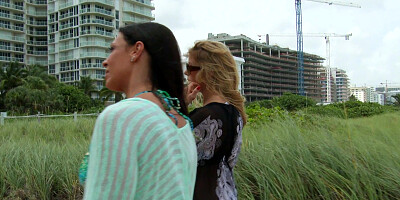 Gorgeous ladies are having a steamy threesome